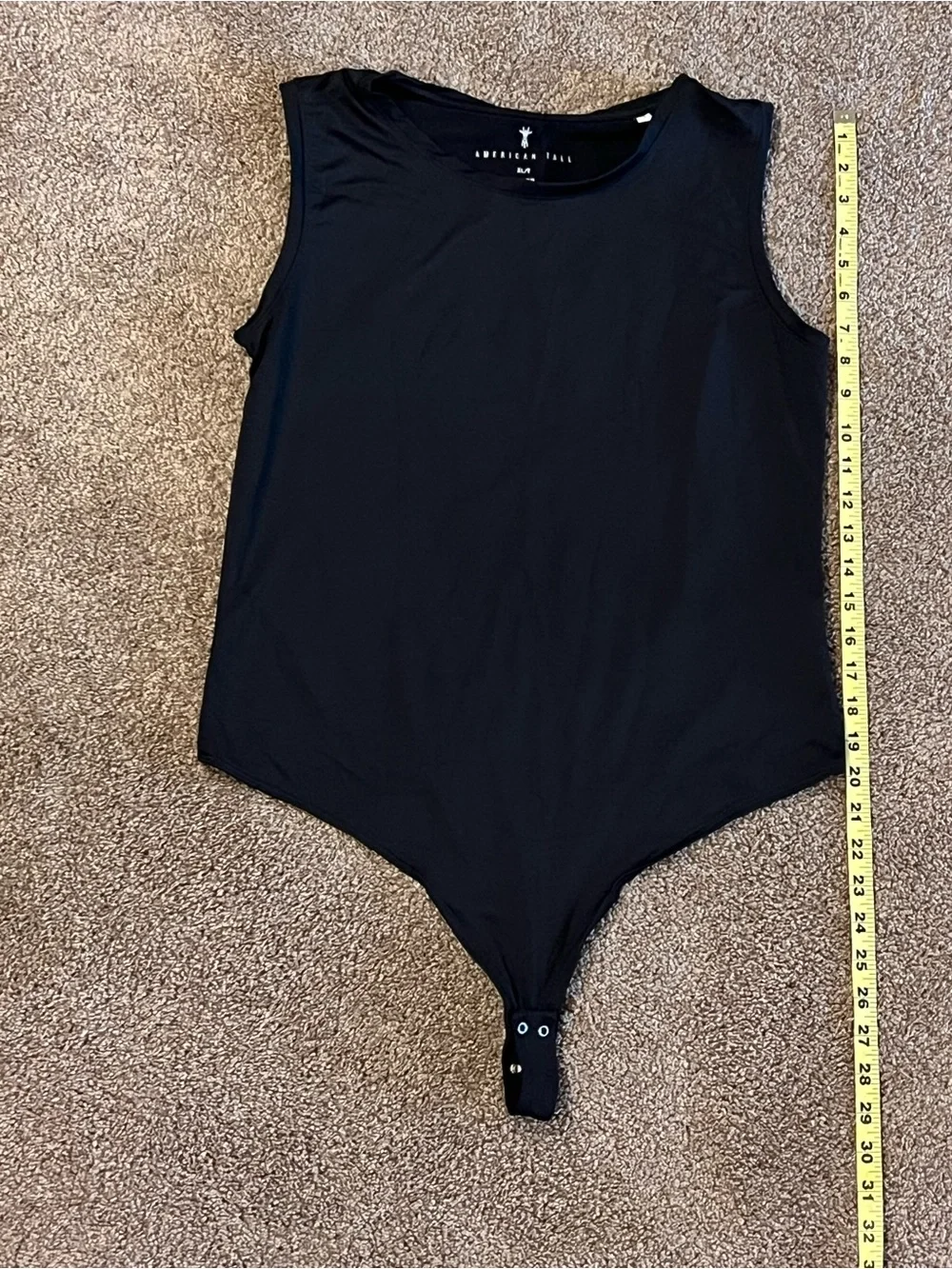 American Tall Sleeveless Crewneck Black Bodysuit - Picture 6 of 9